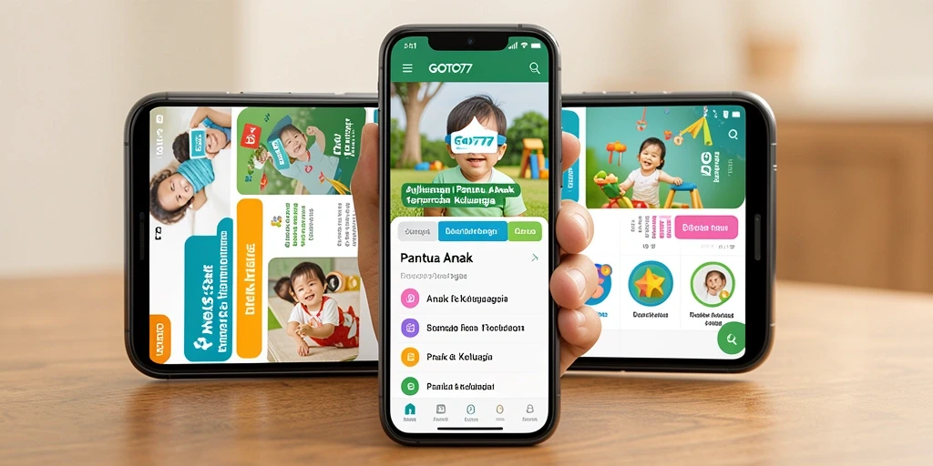 Tampilan antarmuka intuitif aplikasi GOTO77 untuk Pantau Anak.