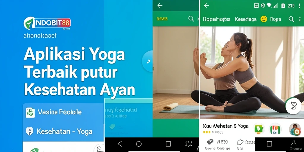 Tampilan antarmuka INDOBIT88 dengan berbagai pilihan latihan yoga.