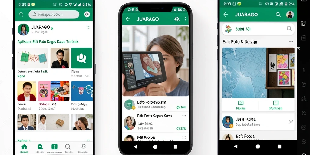 Tampilan antarmuka JUARAGO dengan fitur Edit Foto Kertas Kaca.
