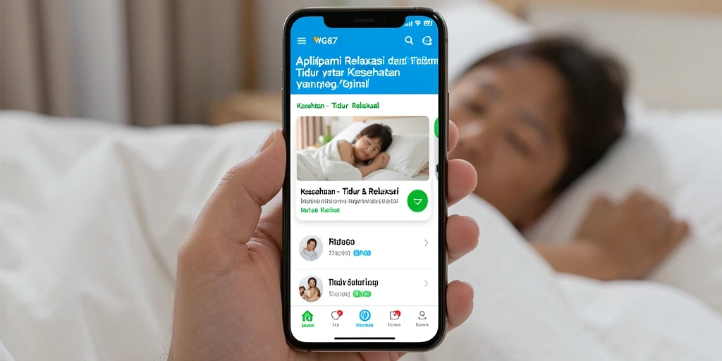Antarmuka sederhana dan ramah pengguna dari WG87 untuk tidur dan relaksasi.